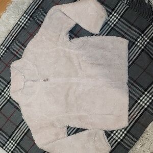 Uniqlo fluffy fleece jacket Pink 7/8 (kjk)